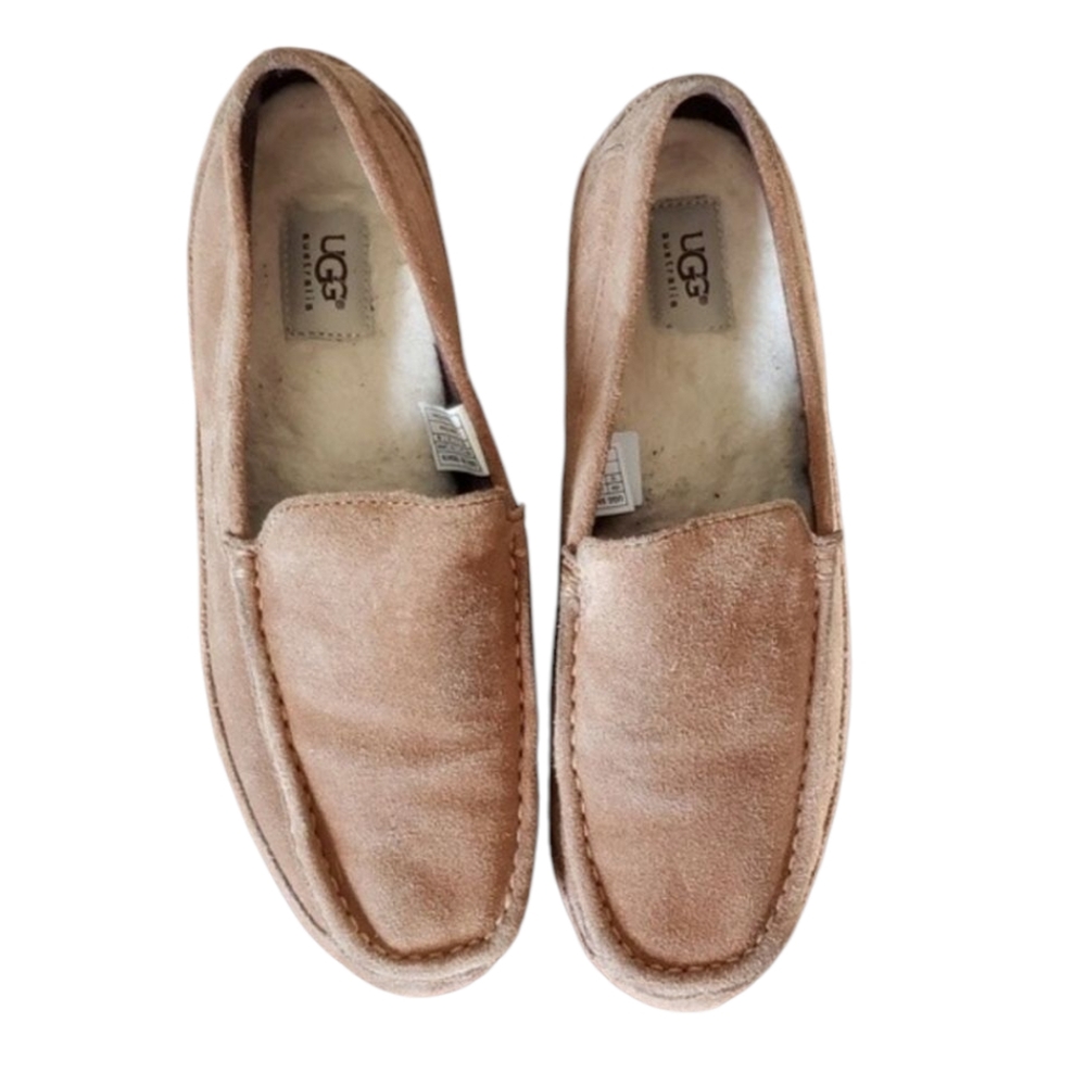 UGG Australia Alder Faux Shearling Lined Suede Men's Slipper Size 10